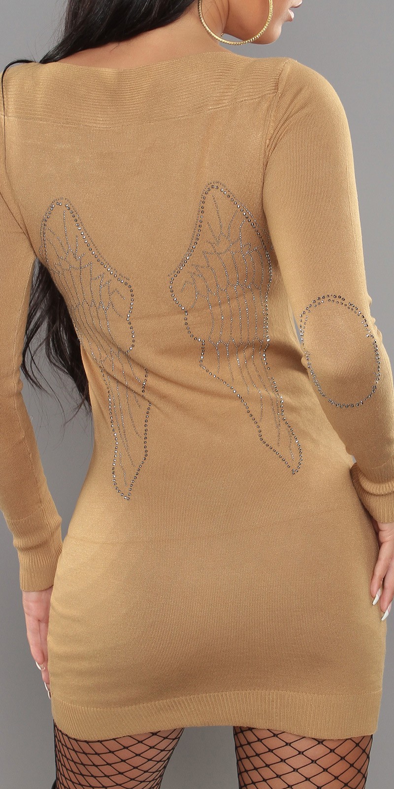 Rochie mini Sexy tricot fin-cu aripi inger