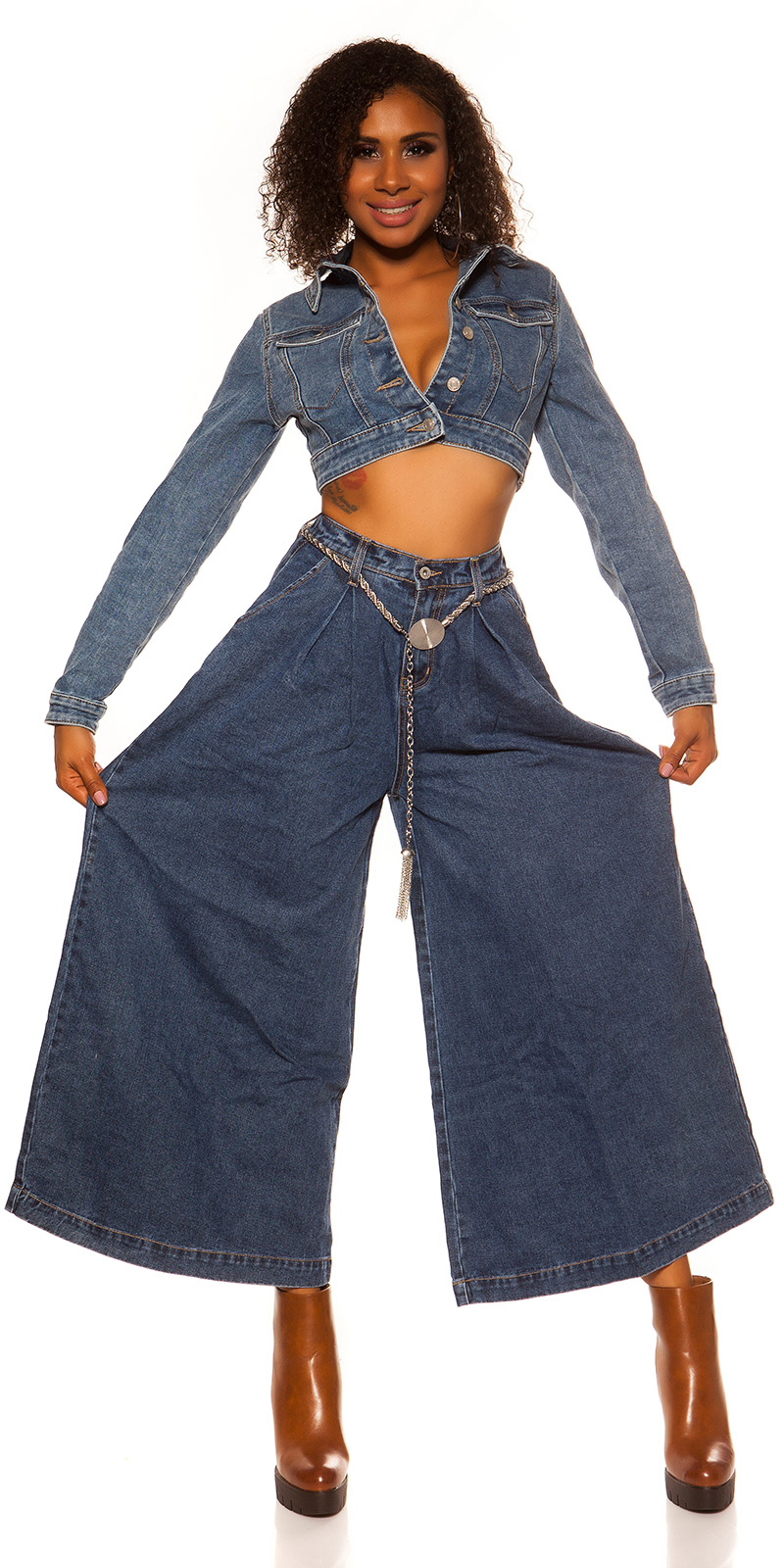 Sexy cu talie inalta XXL bootcut denims