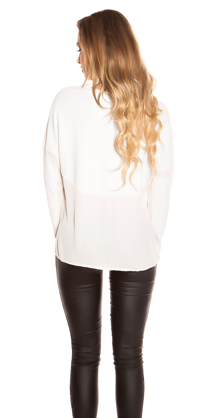 Stylish high_low crinkle shirt