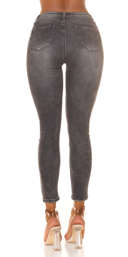 Blugi Sexy Musthave cu talie inalta Push-Up aspect uzat