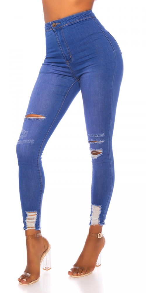 Blugi Sexy skinny cu rupturi