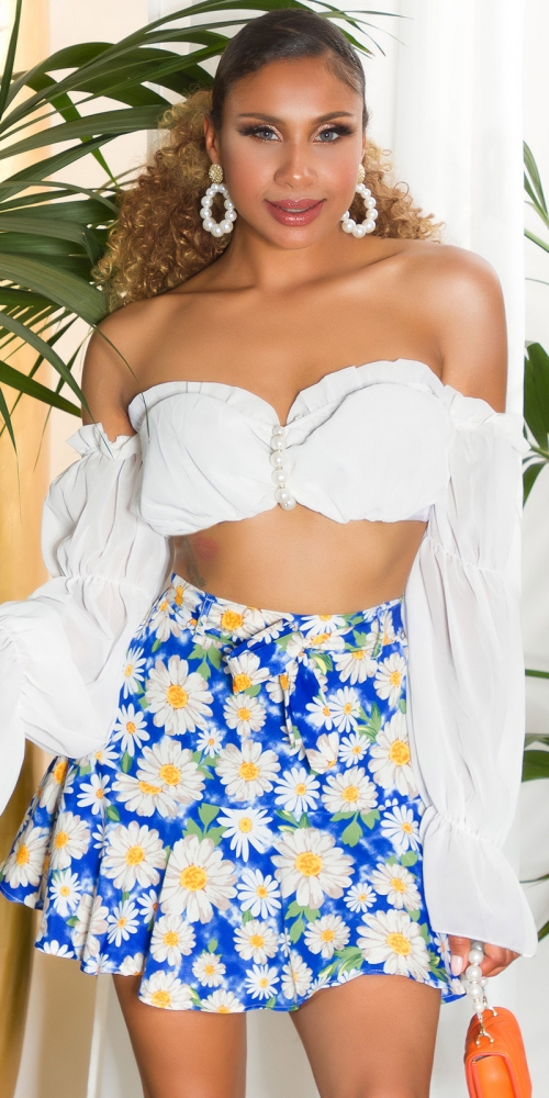 Fusta pantaloni Sexy cu talie inalta curea care se leaga