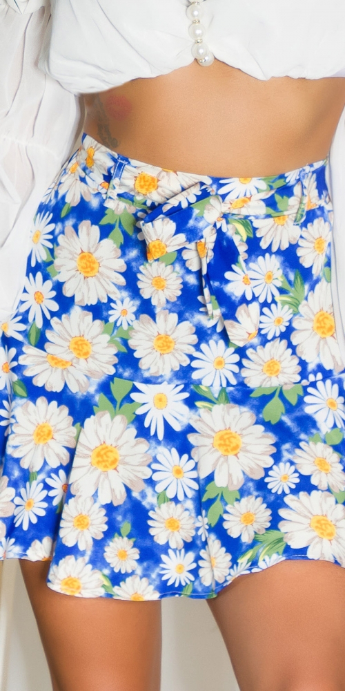 Fusta pantaloni Sexy cu talie inalta curea care se leaga