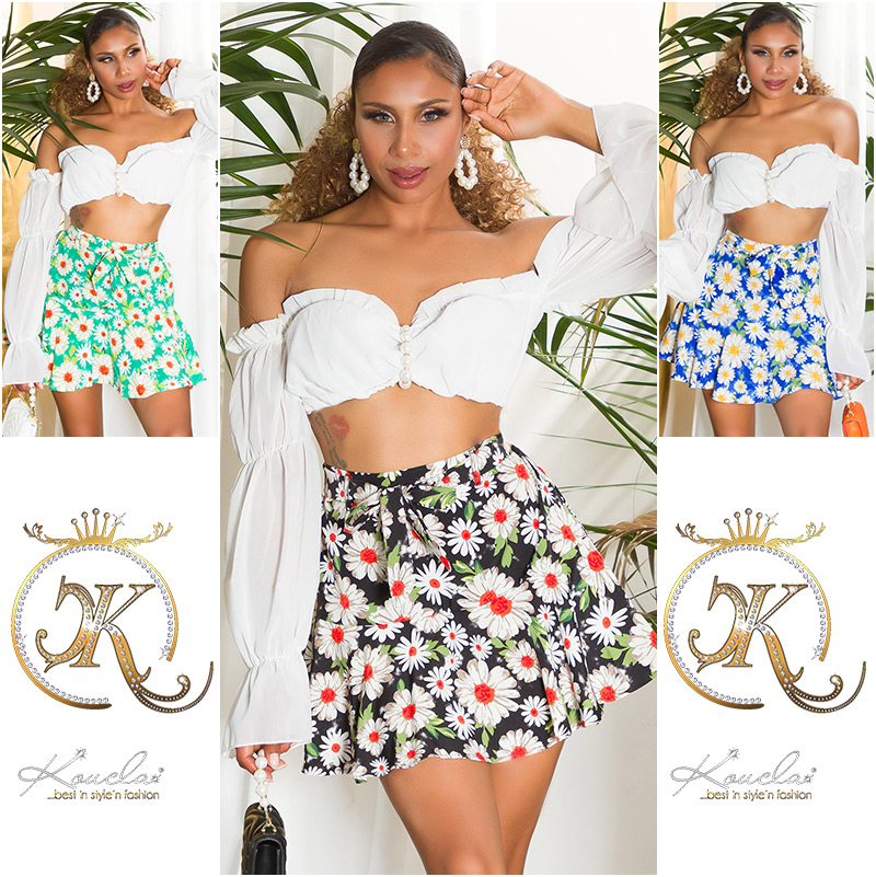 Fusta pantaloni Sexy cu talie inalta curea care se leaga