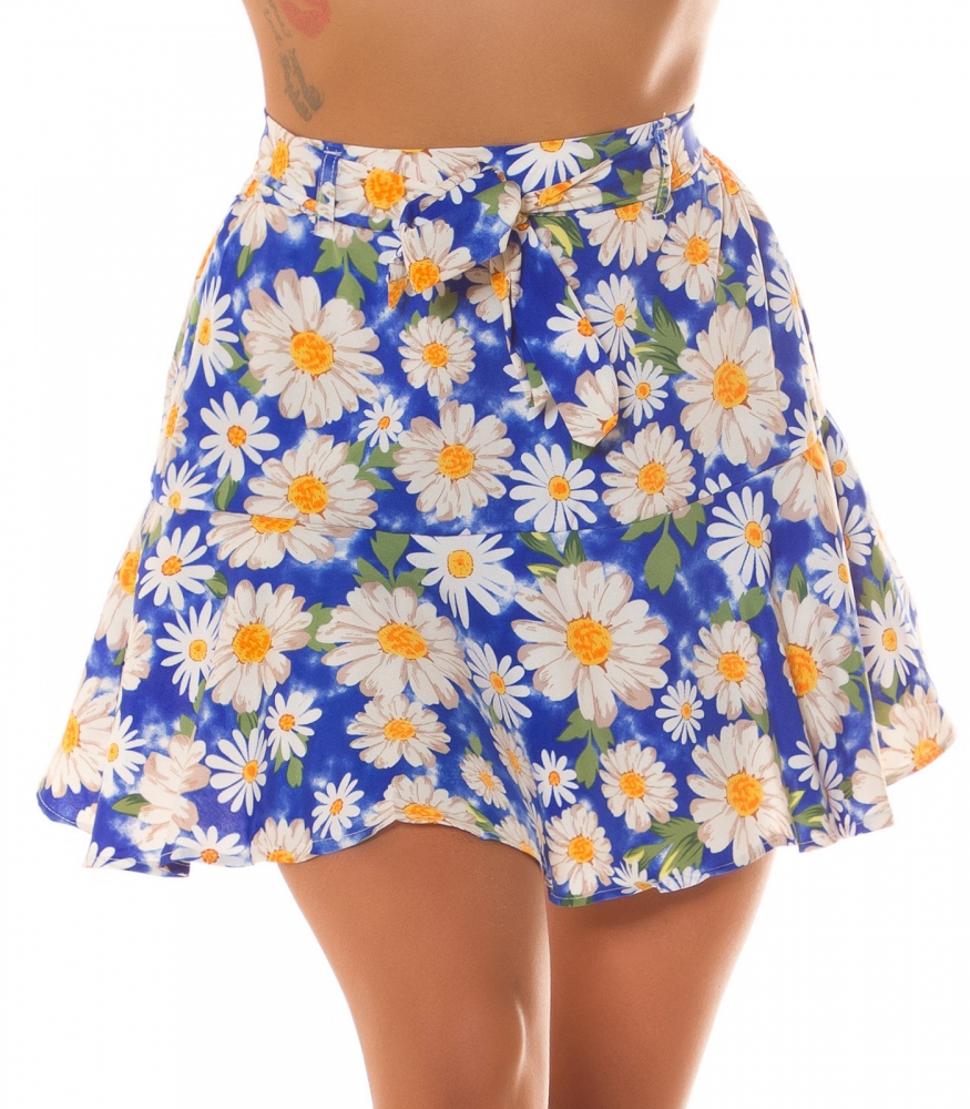 Fusta pantaloni Sexy cu talie inalta curea care se leaga