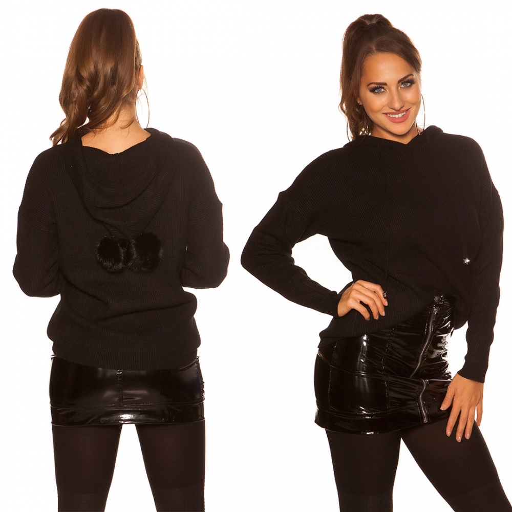 Hanorac la moda cu PomPoms
