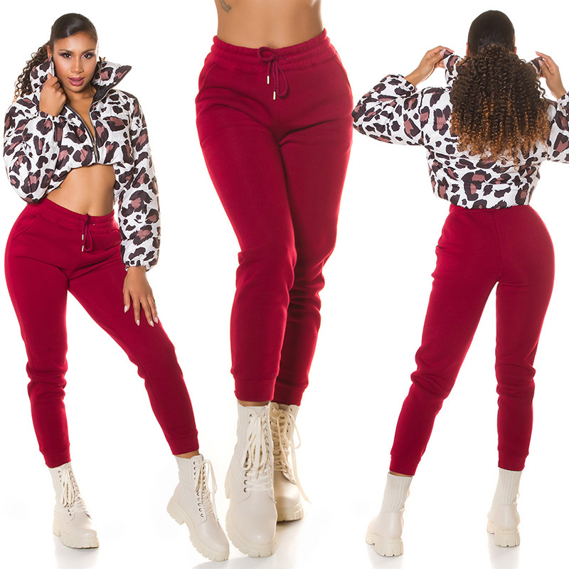 la moda cu talie inalta Jogger buzunare