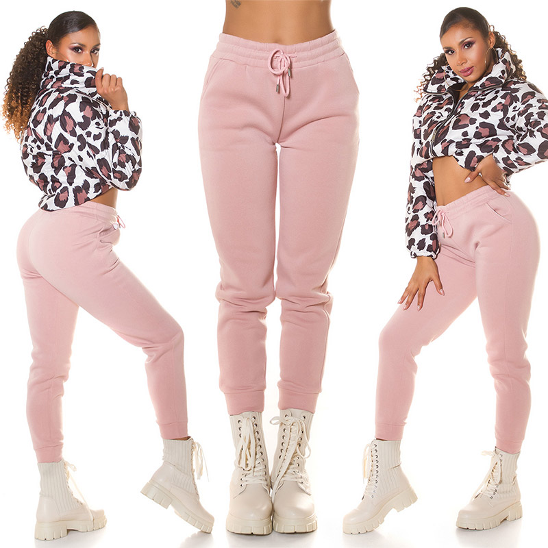 la moda cu talie inalta Jogger buzunare