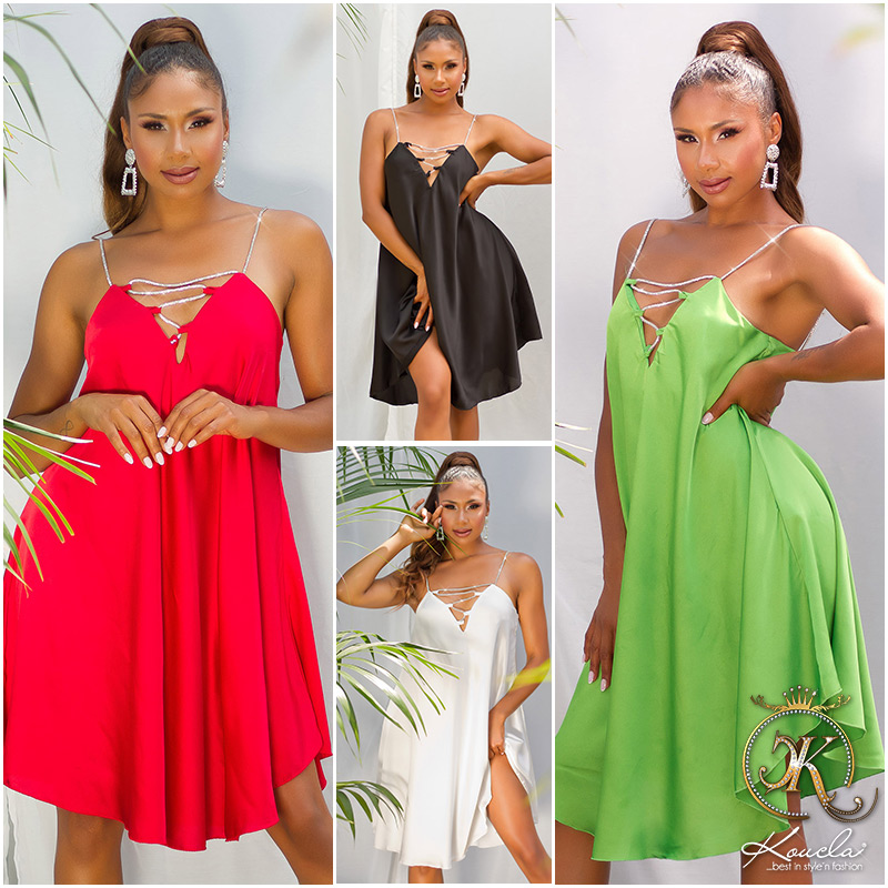 Rochie mini la moda cu sclipici bretele