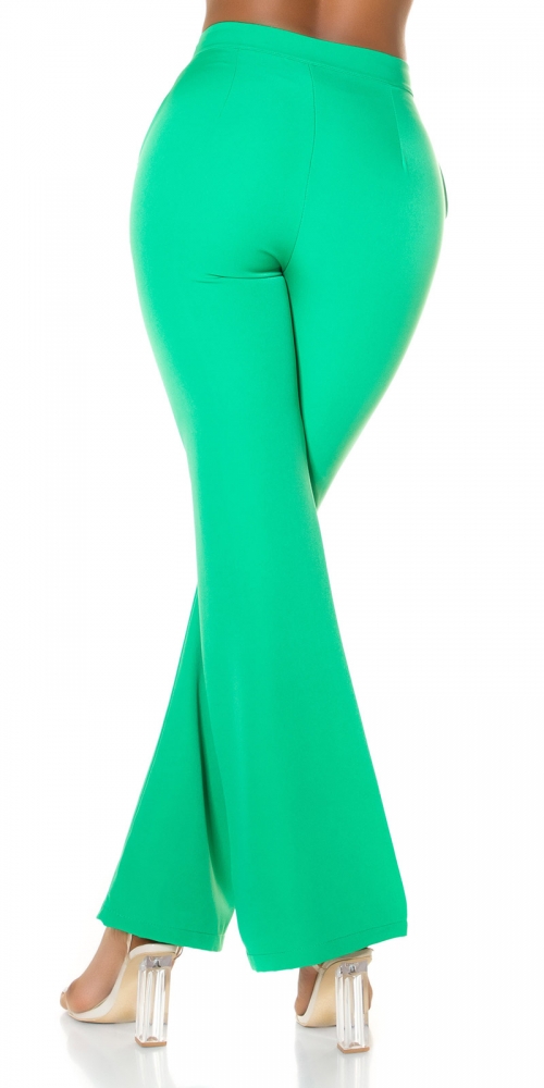 Pantaloni Elegant talie inalta office style evazati