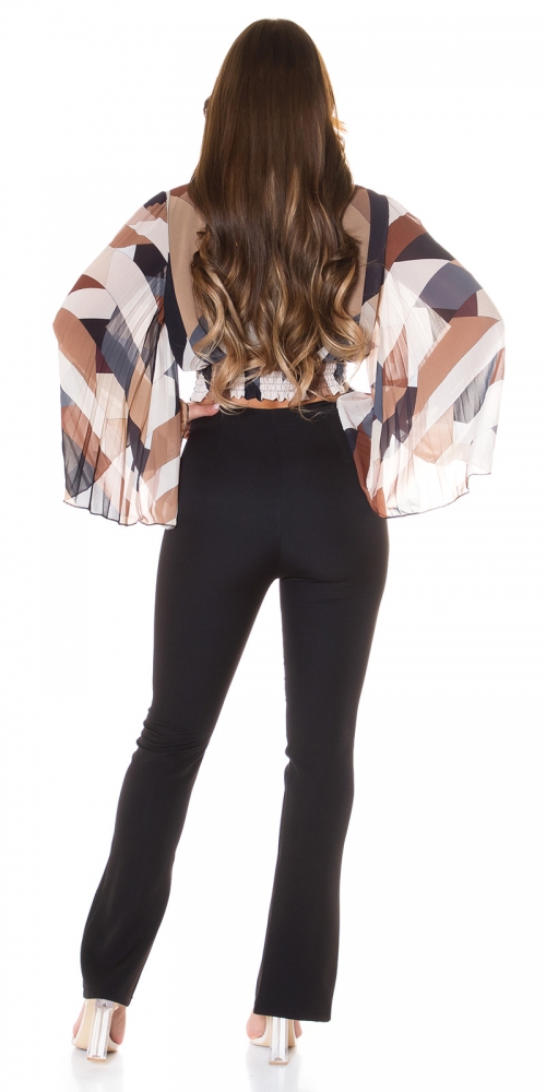 Pantaloni la moda cu talie inalta Cuts BlogerStyle