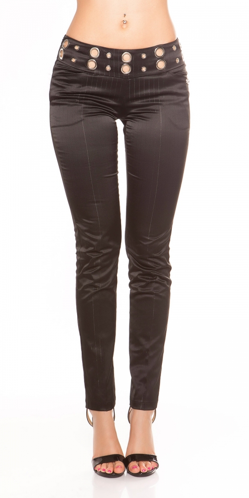 Pantaloni office dama sexy cu pinstripes