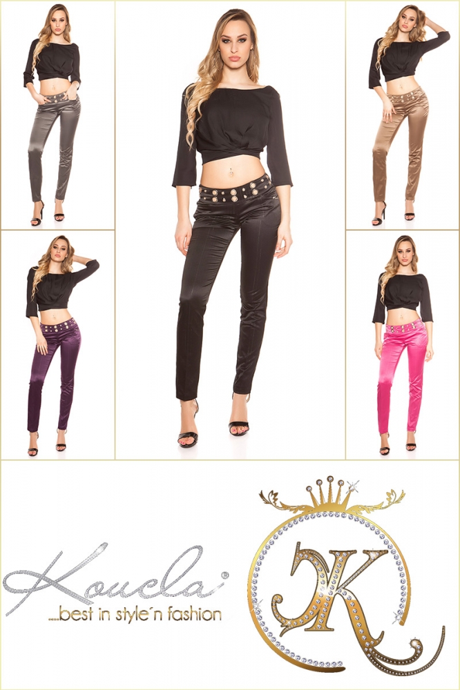 Pantaloni office dama sexy cu pinstripes
