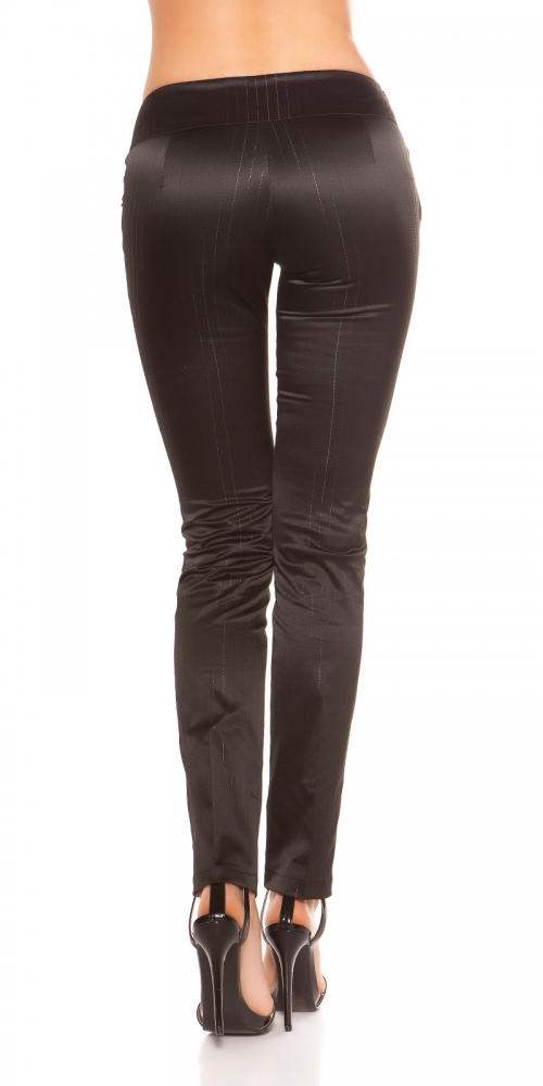 Pantaloni office dama sexy cu pinstripes