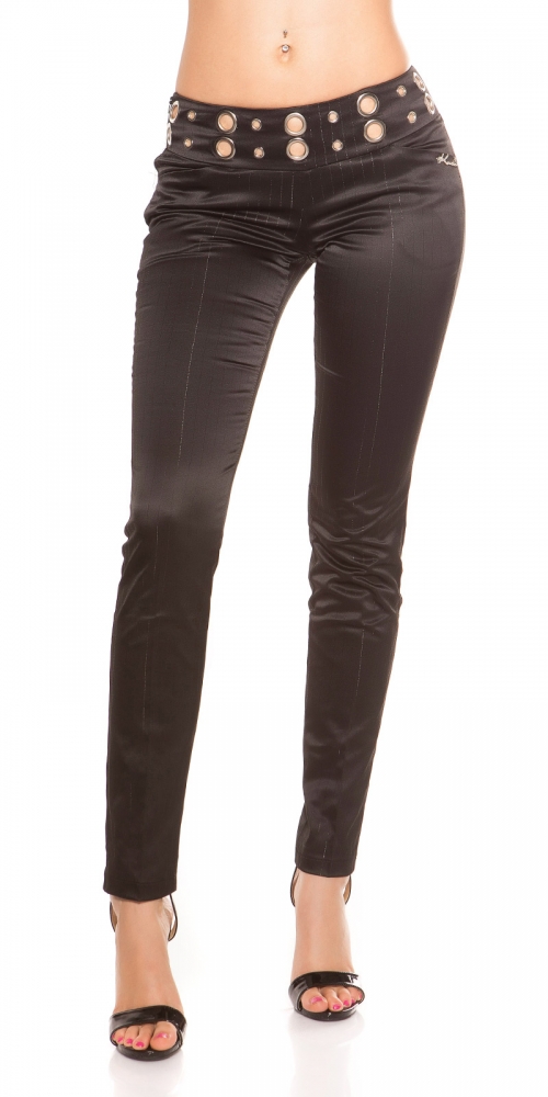 Pantaloni office dama sexy cu pinstripes