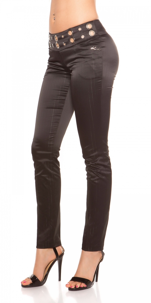 Pantaloni office dama sexy cu pinstripes