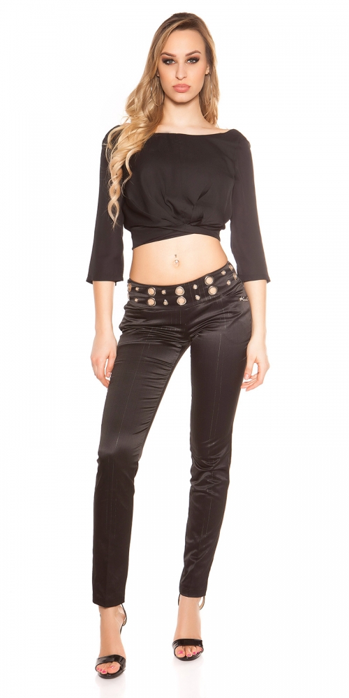 Pantaloni office dama sexy cu pinstripes