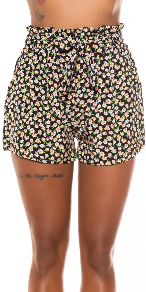Pantaloni scurti Sexy de vara cu curea si buzunare