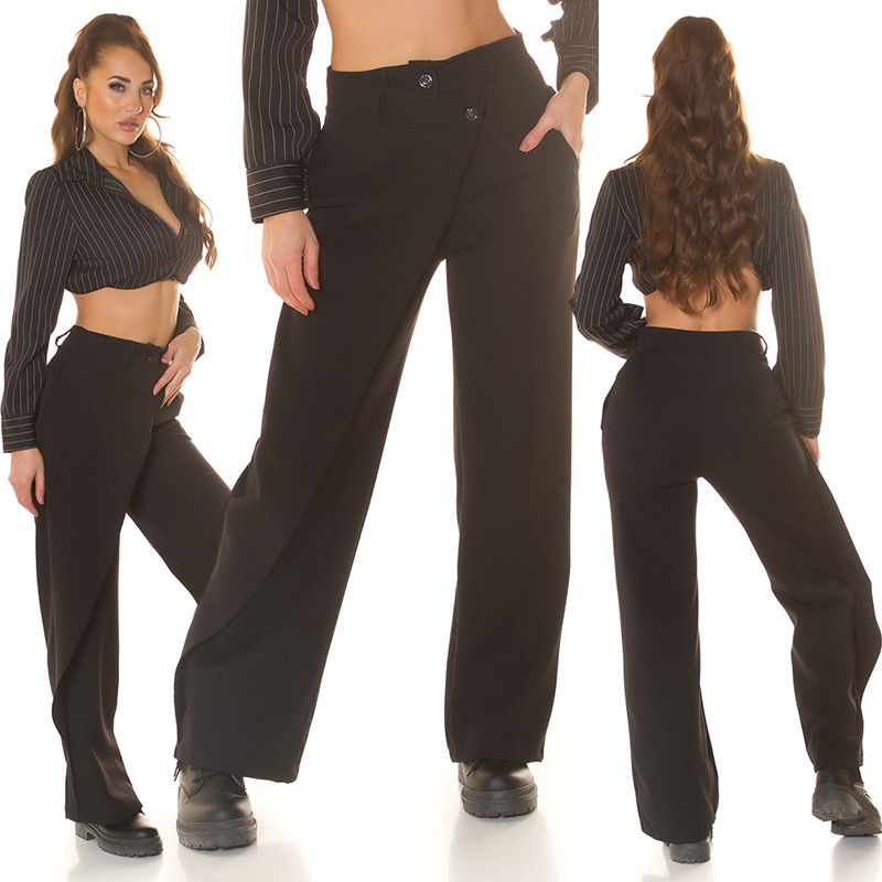 Pantaloni sexy cu talie inalta asimetric