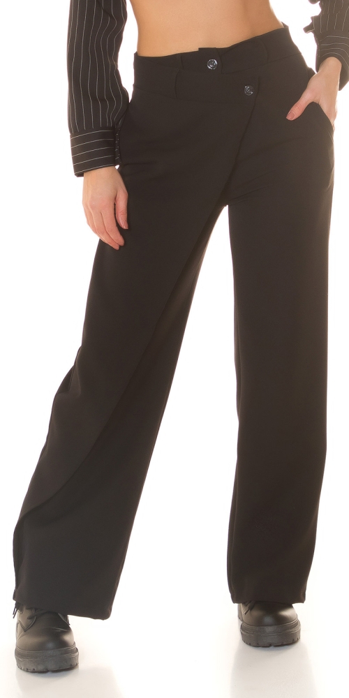 Pantaloni sexy cu talie inalta asimetric