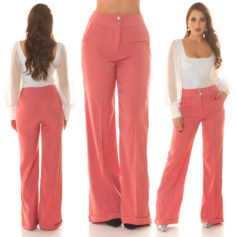 Pantaloni sexy cu talie inalta evazati