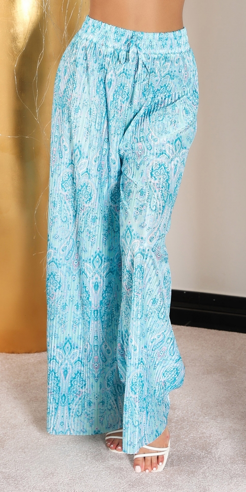 Pantaloni sexy pleated evazati de vara