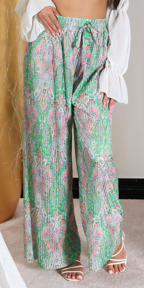 Pantaloni sexy pleated evazati de vara