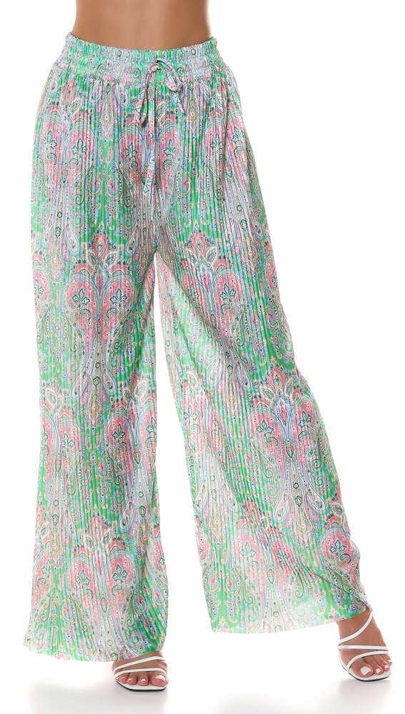 Pantaloni sexy pleated evazati de vara