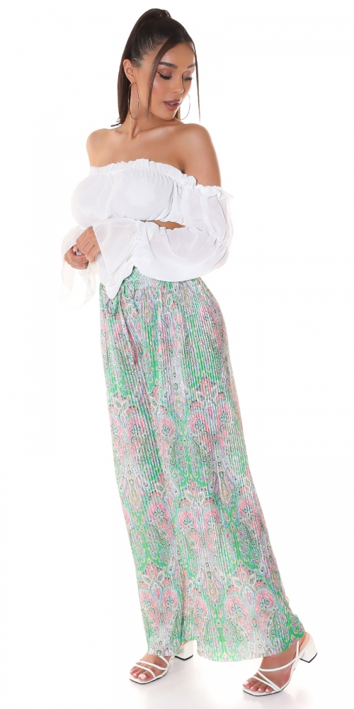 Pantaloni sexy pleated evazati de vara