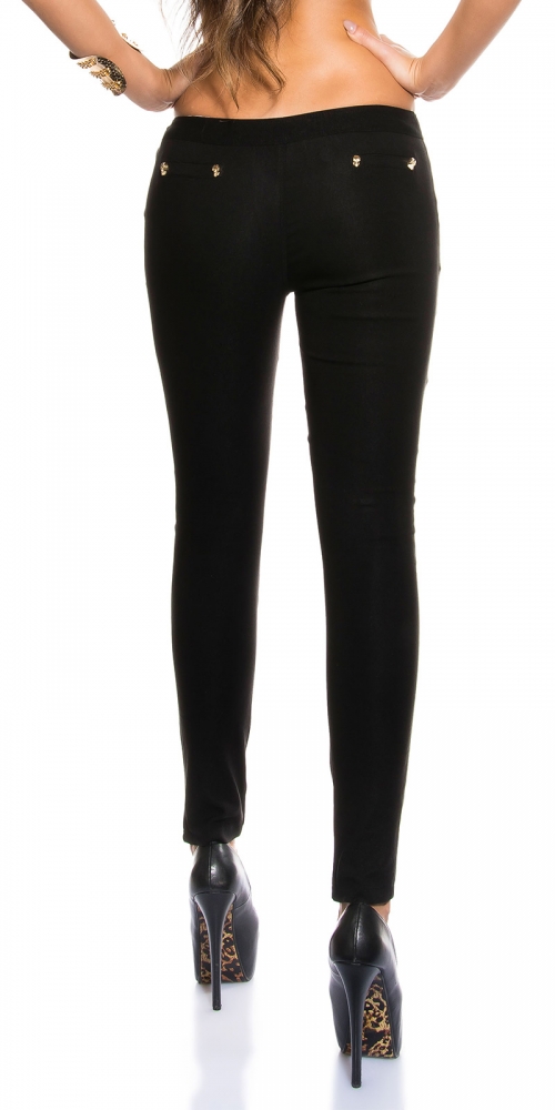 Pantaloni stramti sexy piele ecologica cu craniu