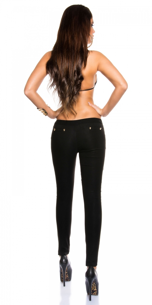 Pantaloni stramti sexy piele ecologica cu craniu
