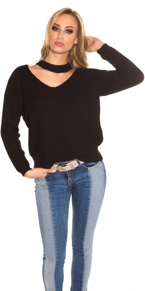 Pulovere la moda cu decolteu in v tricot