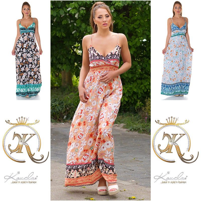 Rochie lunga la moda Boho-look