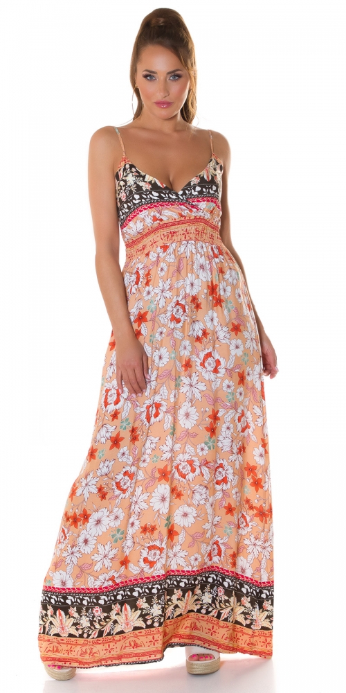 Rochie lunga la moda Boho-look