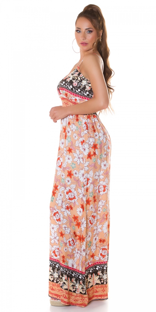 Rochie lunga la moda Boho-look