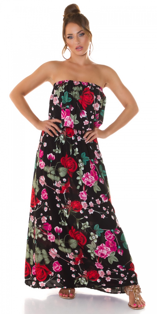 Rochie lunga Sexy 3in1 Latina cu imprimeu floral