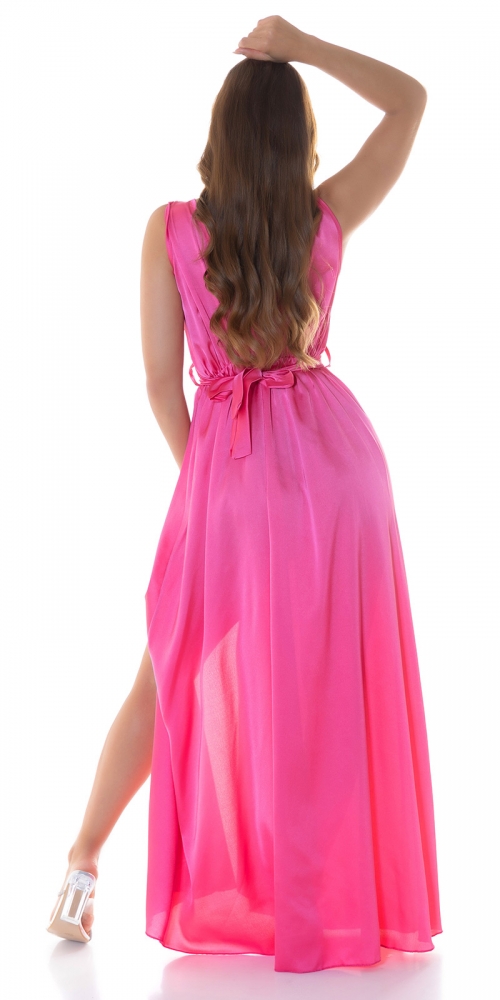 Rochii sexy Maxi tip satin cu sclipici curea