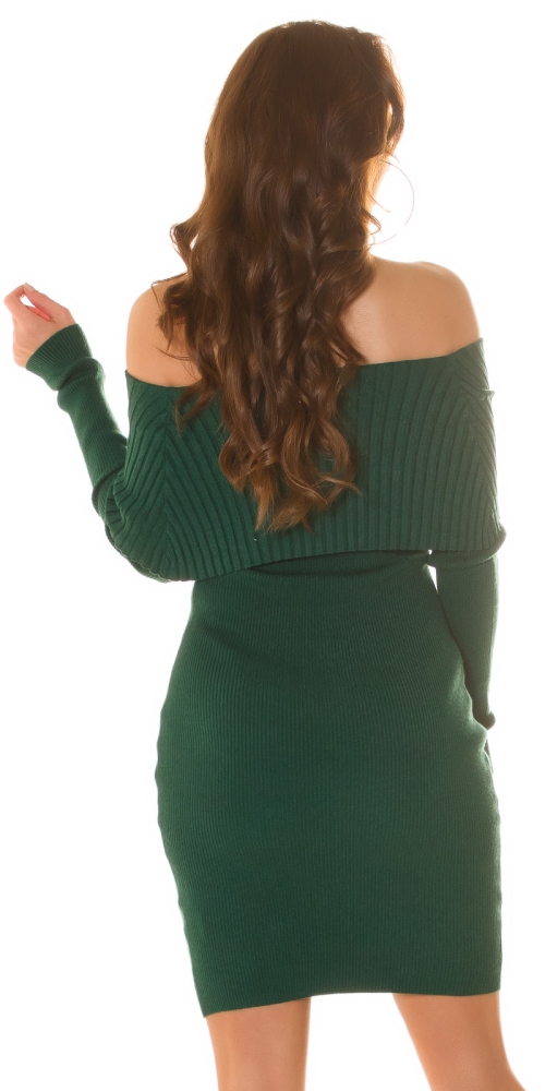 Rochii Sexy umerii goi tricot cu tinte