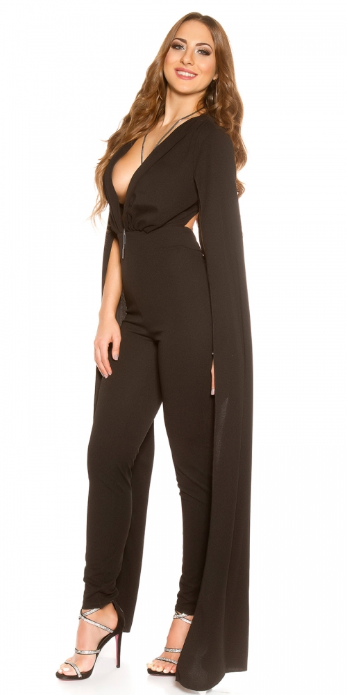 Salopete dama sexy cu decolteu in v XL maneci