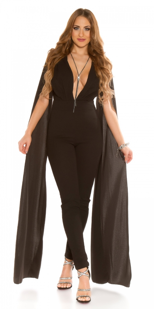 Salopete dama sexy cu decolteu in v XL maneci