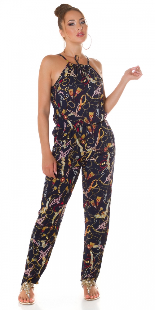 Salopete de club dama la moda Neck cu buzunare
