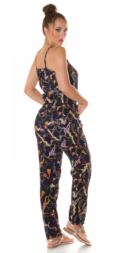 Salopete de club dama la moda Neck cu buzunare