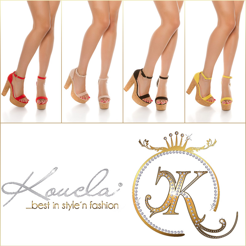 Sandale Sexy cu toc de pluta