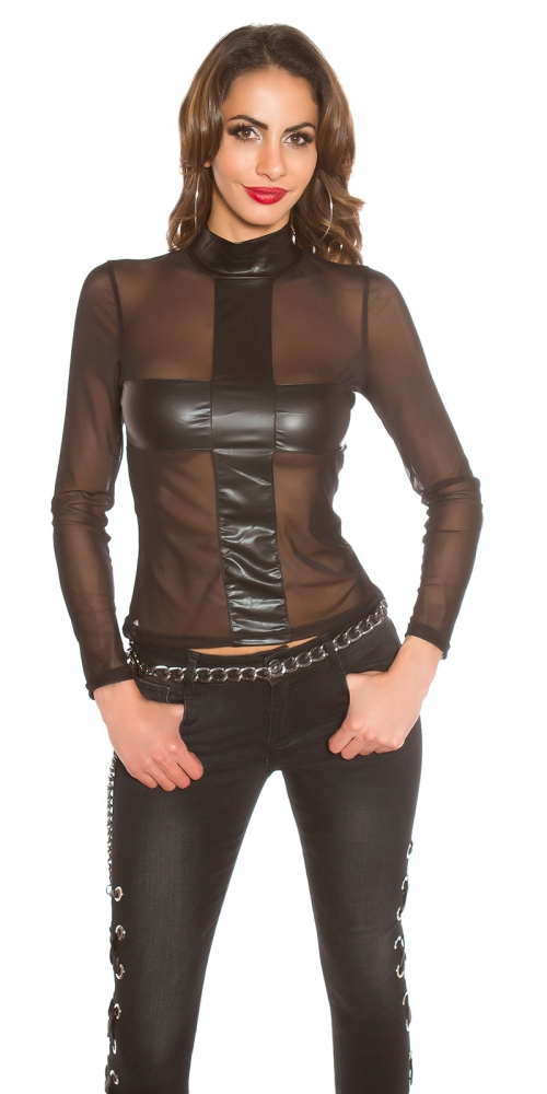 sexy maneca lunga plasa shirt